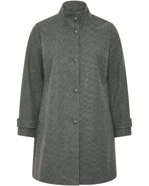 Evans Longline Coat - Grey