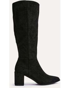 Linzi Swerve High Leg Block Heeled Boots - Gray