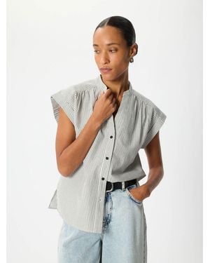 Whistles Seersucker Stripe Shirt - White