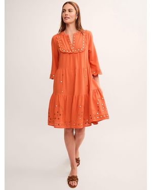 Monsoon Maddie Mirror Midi Kaftan Orange