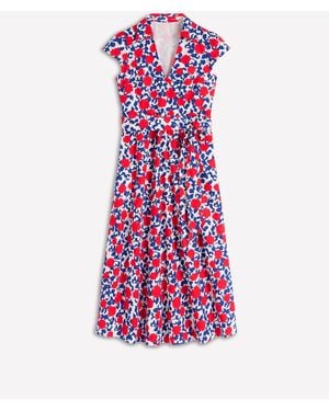 Boden Julia Cotton Wrap Midi Dress - White
