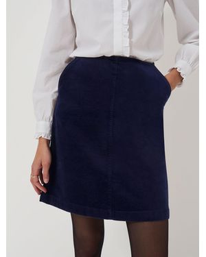 Crew Velvet Mini Skirt - Blau