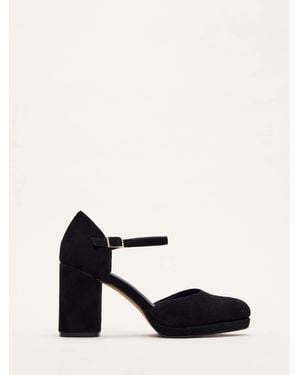 Phase Eight Suede Platform Shoes - Black