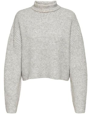 ONLY Cosy Roll Neck Knitted Jumper - Grey
