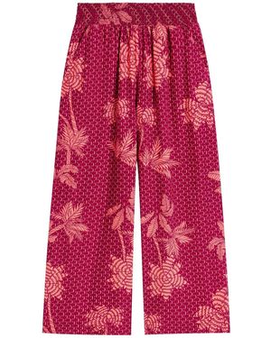 White Stuff Shelly Linen Blend Culotte - Red