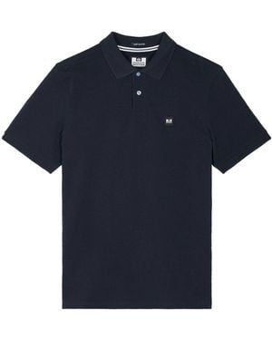 Weekend Offender 100% Baumwolle Caneiros Poloshirt Mit Logo - Blau