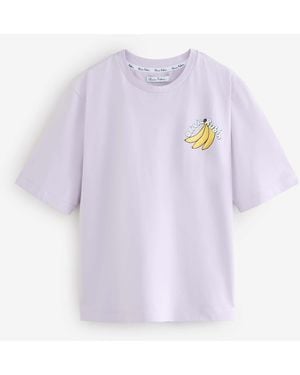 Olivia Rubin Lilac Oversized Banana Graphic T-Shirt - Purple