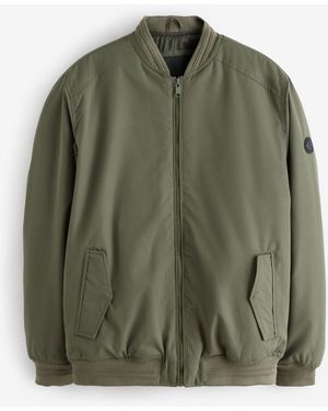 Threadbare Padded Bomber Jacket - Green