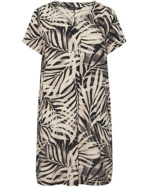 Evans Linen Pleated Swing Dress - White