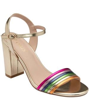 Lotus Open Toe Heeled Sandals - Metallic