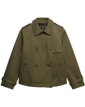 Superdry Short Trench Coat - Green
