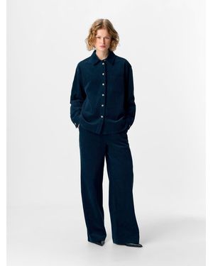 Object Relaxed Fit Cord Shirt - Blue