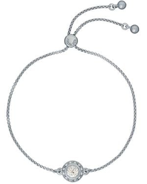 Ted Baker Tone, Clear Crystal Soleta: Solitaire Sparkle Crystal Adjustable Bracelet - White