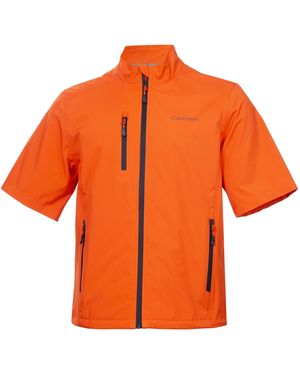 Calvin Klein Calvin Klein Golf Acres Short Sleeve Waterproof Jacket - Orange