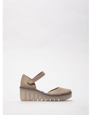 Fly London Biso 305Fly Wedge Shoes - Natural