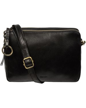 Conkca 'Robin' Leather Cross-Body Bag - Black