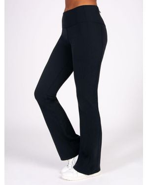 Pineapple Super Soft High Waisted Yoga Bootcut Jersey Pants - Blue