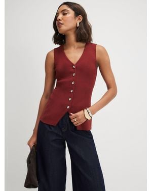 River Island Sleeveless Longline Waistcoat - Blue