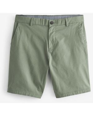 Next Sage Slim Fit Stretch Chinos Shorts - Green