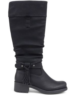 Pavers Lässige Kniehohe Schwarze Stiefel Von