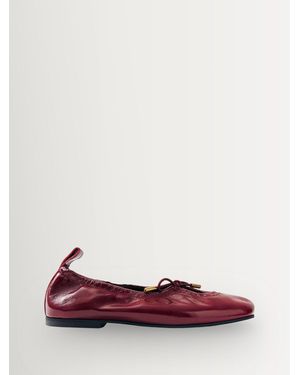 Alohas Rosalind Leather Ballet Shoes - Purple