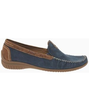 Gabor California Nubuck Moccassins - Blue