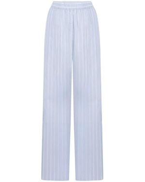 Hunkemöller Woven Cotton Stripe Pajama Bottoms - White