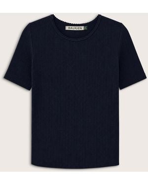 Baukjen Gabriella Ribbed T-Shirt - Blue