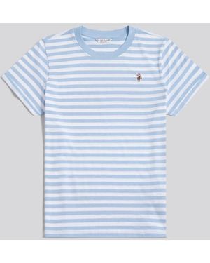 U.S. POLO ASSN. U. S. Polo Assn U. S. Polo Assn. Open Air Stripe Crew Neck T-Shirt - Blue