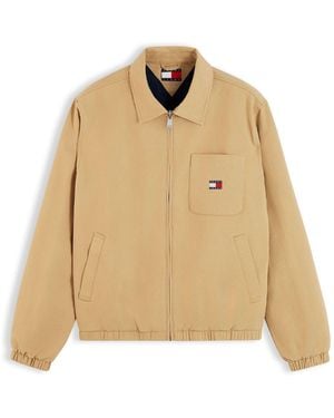 Tommy Hilfiger Peached Twill Harrington Jacket - Natural