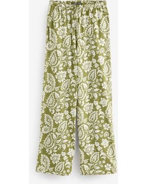 Threadbare Jersey Wide Leg Pants - Green