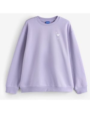 HUGO Cocktail Back Graphic Jersey Sweatshirt - Purple
