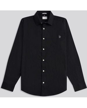 U.S. POLO ASSN. U. S. Polo Assn U. S. Polo Assn Linen Blend Shirt - Black