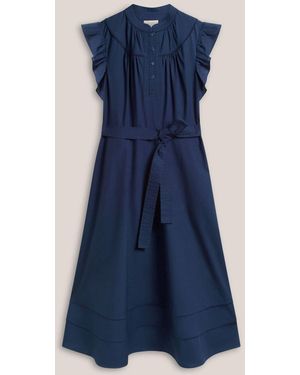 Hobbs True Karina Cotton Dress - Blue