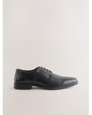 Next Slim Panel Leather Shoes - Schwarz