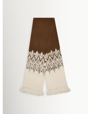 Varley Cocoa Dust Sebastian Jacquard Scarf 2.0 - Natural