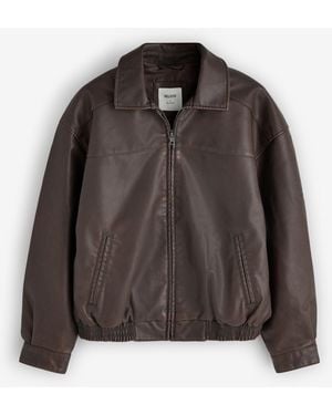 Hollister Leather Harrington Jacket - Black