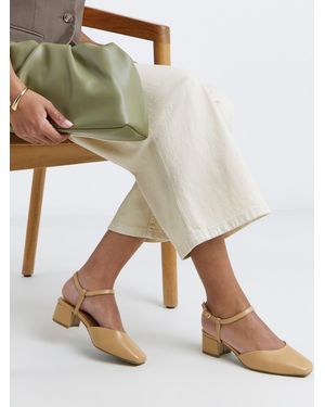 JD Williams Two Part Heeled Shoes - Natural