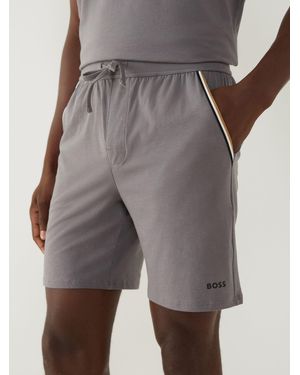 BOSS Unique Logo Shorts - Gray