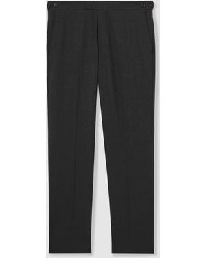 Reiss Promise Tailored Fit Wool-Blend Tailored-Fit Suit Pants - Black