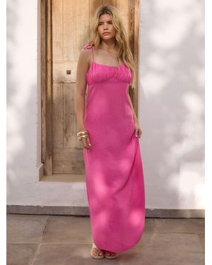 South Beach Bead Detail Midi Dress - Pink
