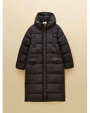 Joules Matchday Longline Oversized Showerproof Coat - Black