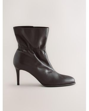 Next Forever Comfort Ruched Ankle Boots - Black