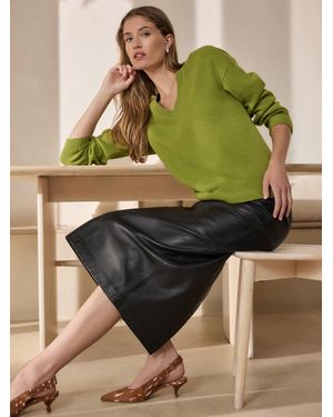 Next N. Premium Leather Pencil Skirt - Green