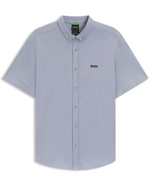 BOSS Regular Fit Motion Short Sleeve Shirt - Blue