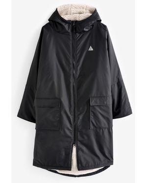 Next Active Swim Changing Robe - Black