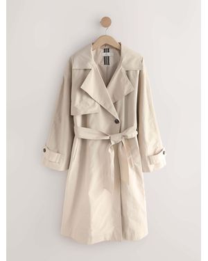 Next Sand Shower-Resistant Trench Coat - Natural