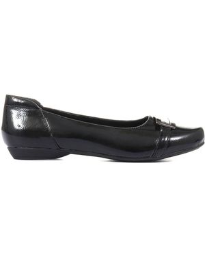 Pavers Flache Slipper, Weite Passform - Schwarz