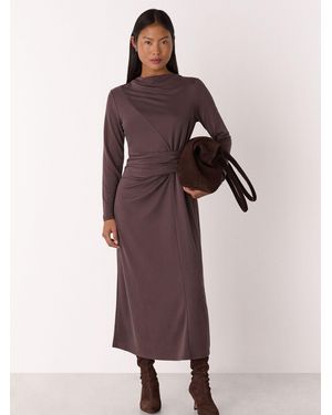 Whistles Midikleid Mit Gerafften Details - Lila