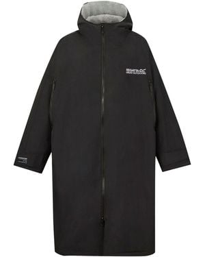 Regatta Oversized Waterproof Borg-Fleece Lined Changing Robe - Black
